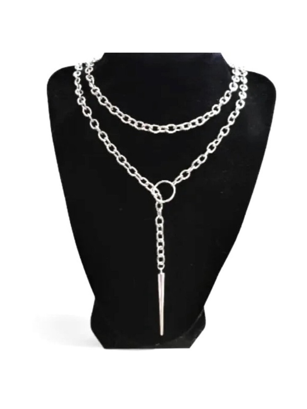 Spike Necklce Choker Chunky Chain Bold Statement Sexy Exaggerated Emo Goth Edgy